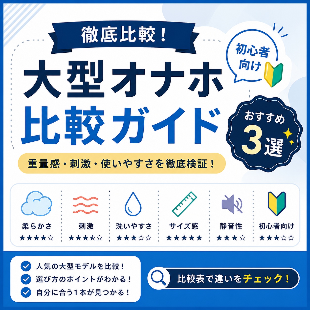 【比較】オナホ 大型