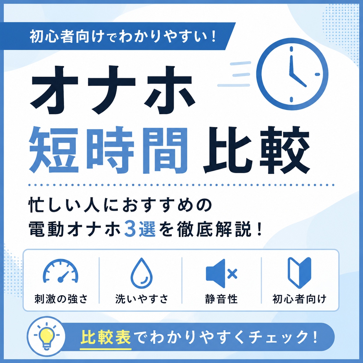 【比較】オナホ 短時間